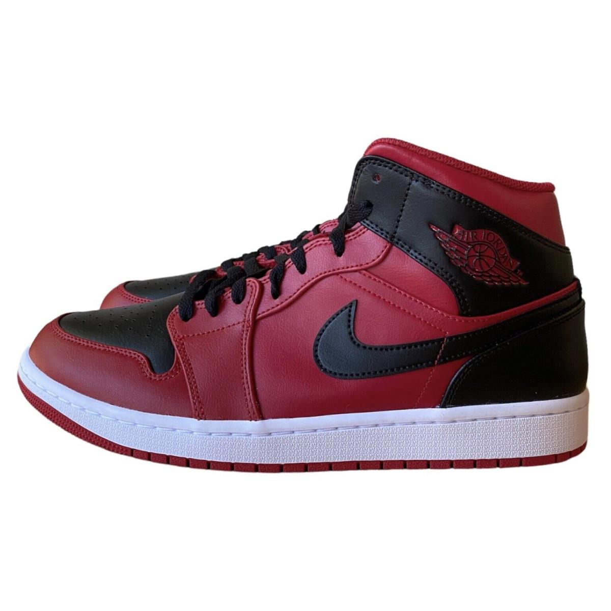 Nike Air Jordan 1 Mid `reverse Bred` Shoes 554724-660 - Men`s Size 13