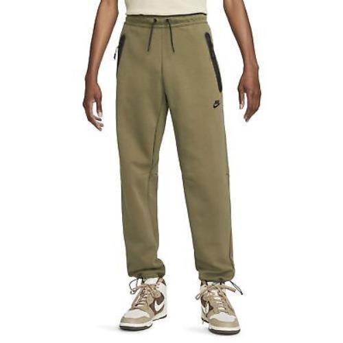 Men`s Nike Olive/black Sportswear Tech Fleece Pant DQ4312 222 - 4XL - Olive