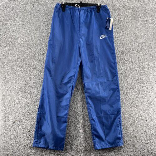 Vintage Nike Pants Men Large Blue Tag 80s Windbreaker Rain Warm Up Unlined