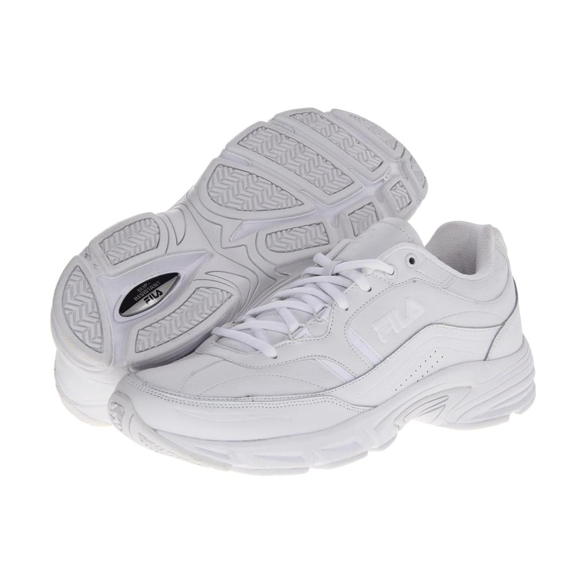 Man`s Sneakers Athletic Shoes Fila Memory Workshift White/White/White