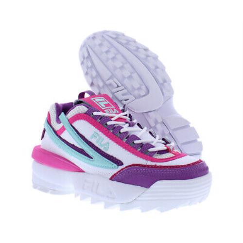 Fila Disruptor Ii Exp Girls Shoes - White/Purple/Fusha , White Main