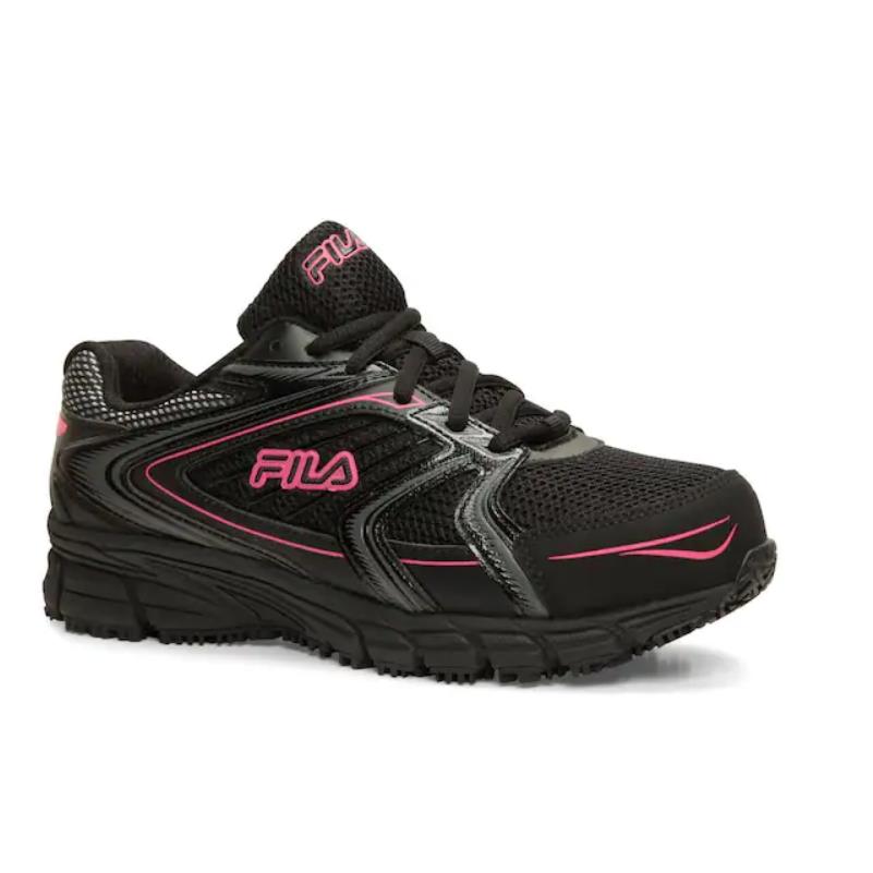 Fila Women`s Memory Reckoning 8 Slip Resistans Athletic Shoes Size 9.5 M Black
