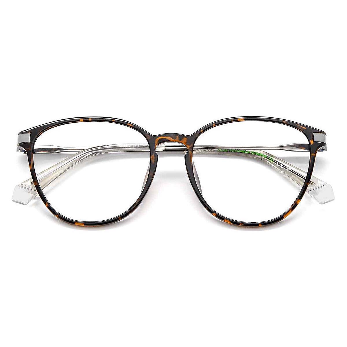 Polaroid Pld D489/G Eyeglasses Unisex Havana Square 52mm - Frame: Havana, Lens: Demo