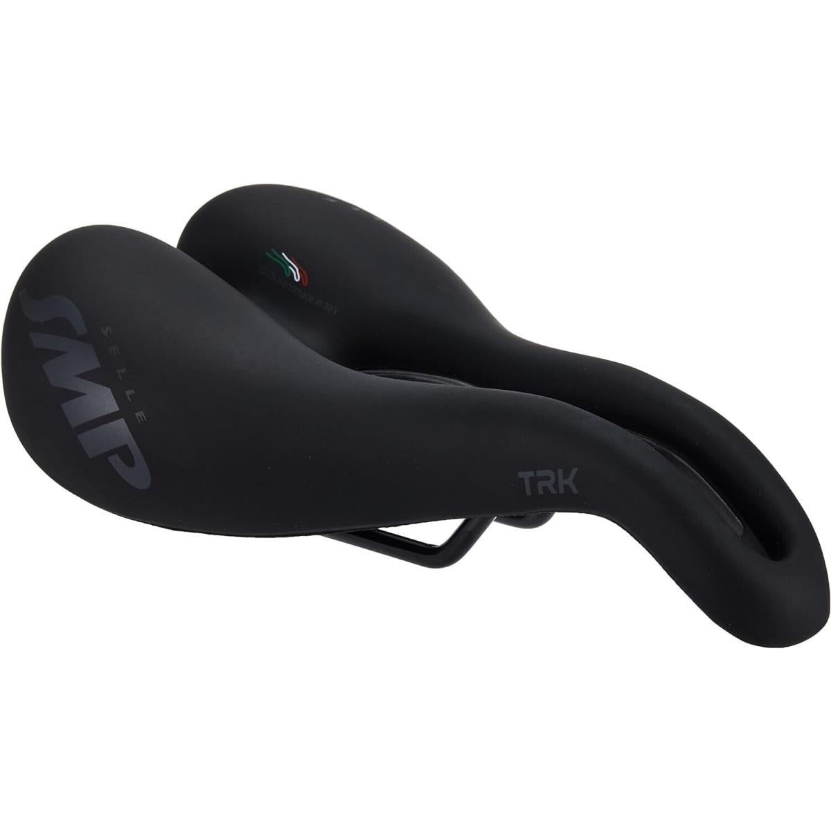 Selle Smp Trk Medium Gel Cutaway Bike Saddle Matt Black Made in Italy Bicycle