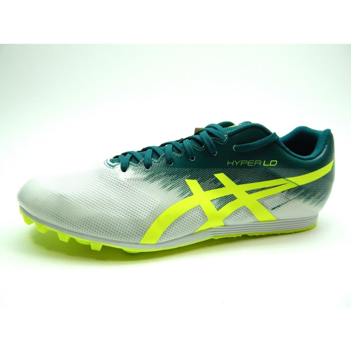 Asics Men`s Hyper LD 6 Track Field White/safety Yellow 1091A019-100 Shoes