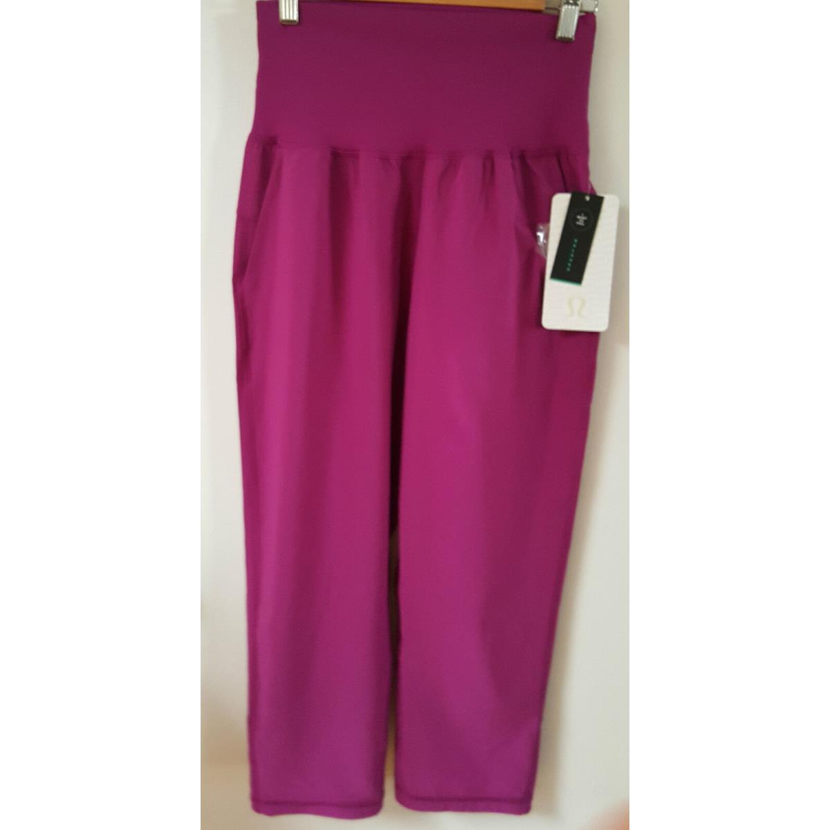 Lululemon Crop Pant Tranquil Regal Plum Tulip Shape Cuff Size 8 Inseam 22