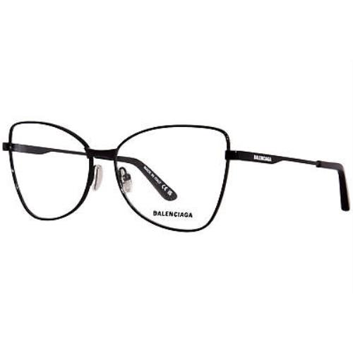 Balenciaga BB0282O 001 Eyeglasses Women`s Black Full Rim Butterfly Shape 59mm