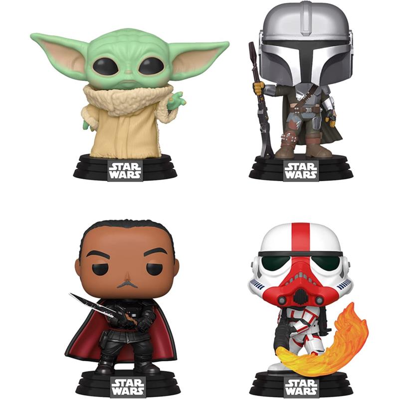 Funko Pop Star Wars: The Mandalorian 4 Pack Glow in The Dark Toy Gift