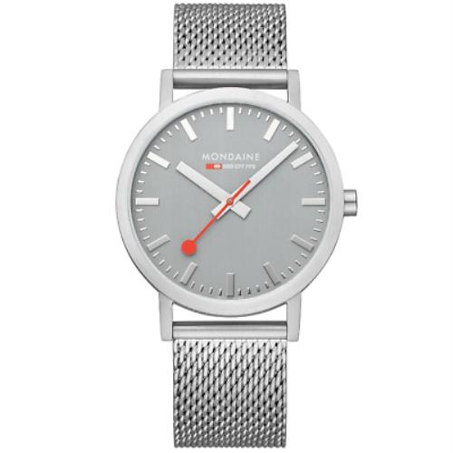 Mondaine Classic 40mm Gray SS Unisex Watch