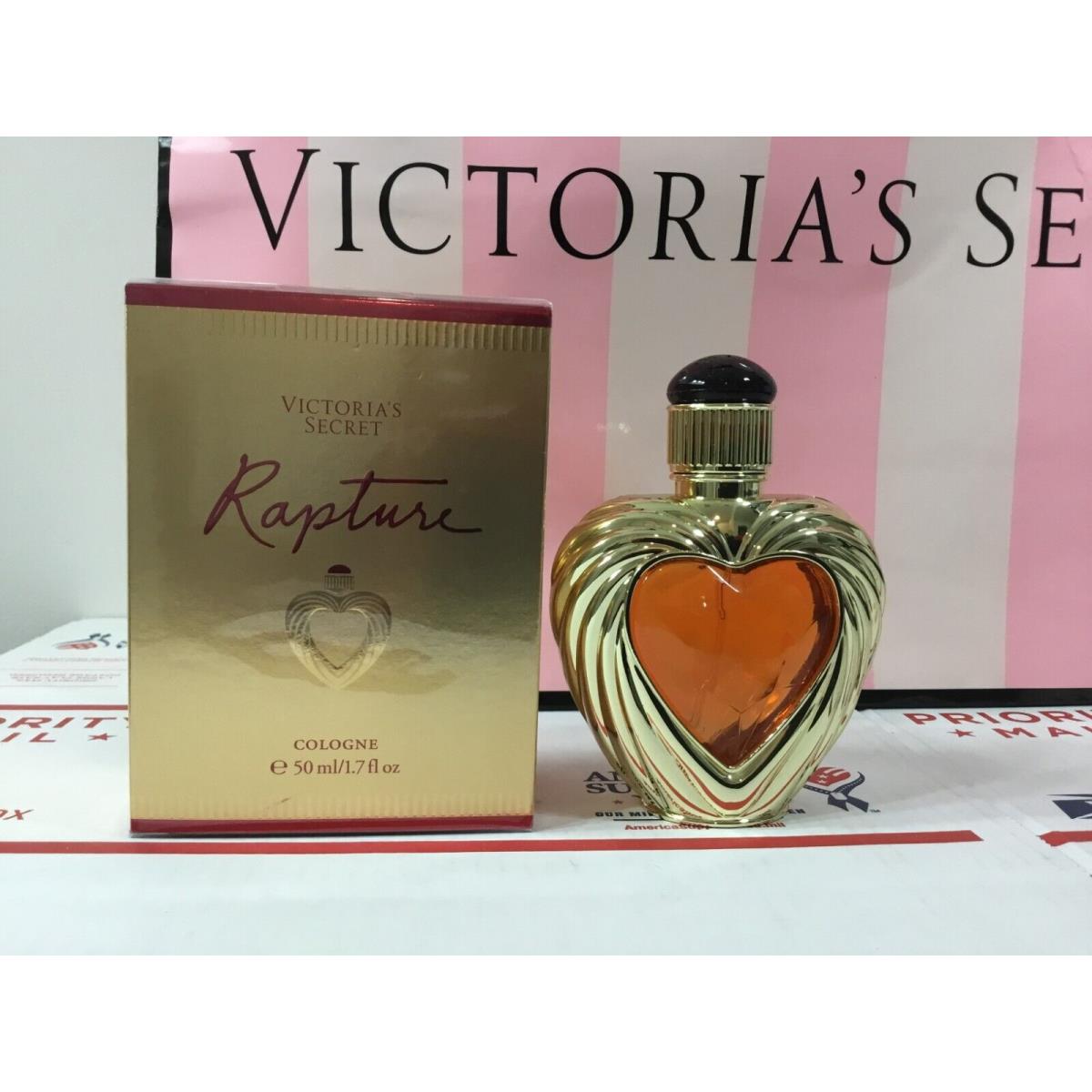 Victoria`s Secret Rapture Cologne Perfum Edp Heart Shaped 1.7 OZ Vintage