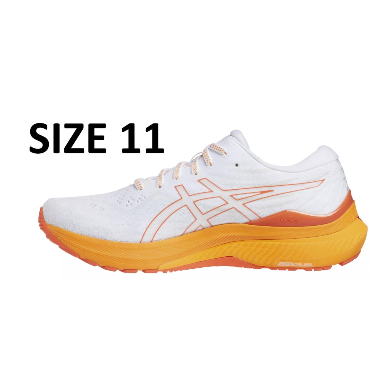 Asics Men`s Gel-kayano 29 Running Shoes White and Orange Size 11