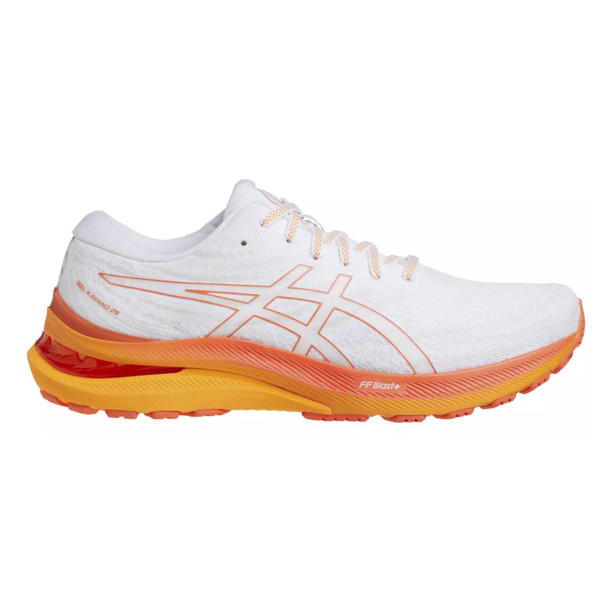 Asics Men`s Gel-kayano 29 Running Shoes White and Orange Size 9.5