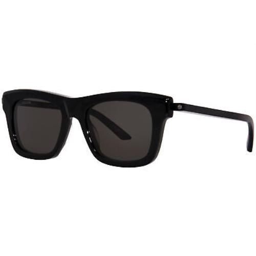 Balenciaga BB0161S 001 Sunglasses Women`s Black/grey Lenses Square Shape 52mm - Frame: Black, Lens: Gray