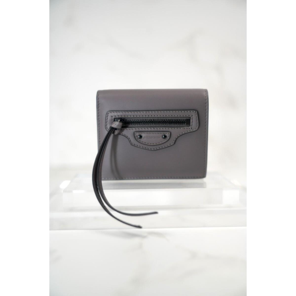 Balenciaga Women`s Neo Classic Mini Wallet in Dark Grey Calfsk