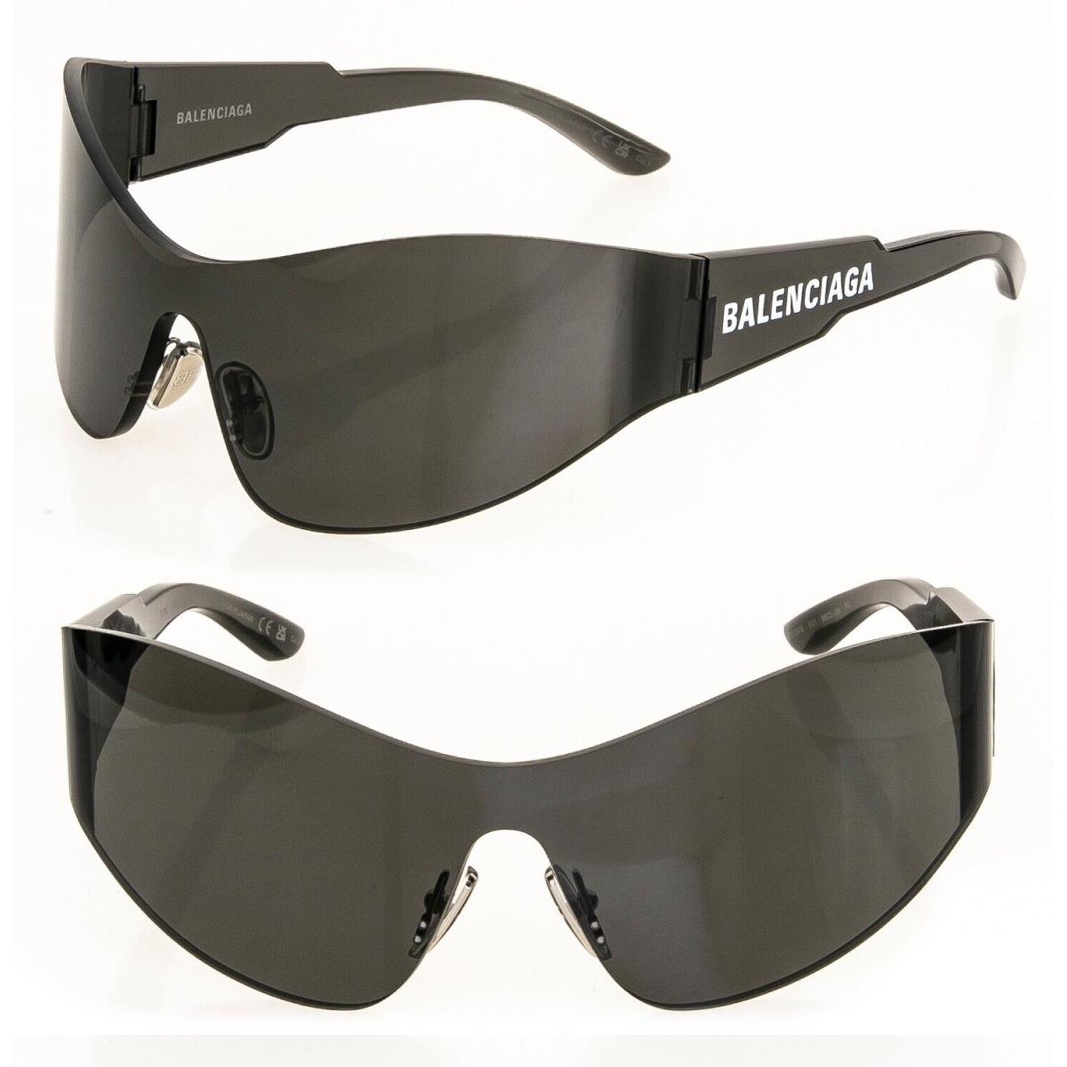 Balenciaga Mono Wrap 0257 Black Fashion Shield Futuristic Sunglass BB0257S 001