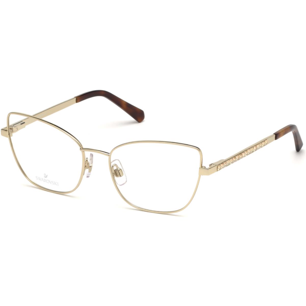 Swarovski Eyeglasses SK 5287 032 54-17 140 Shiny Gold Frames with Crystals