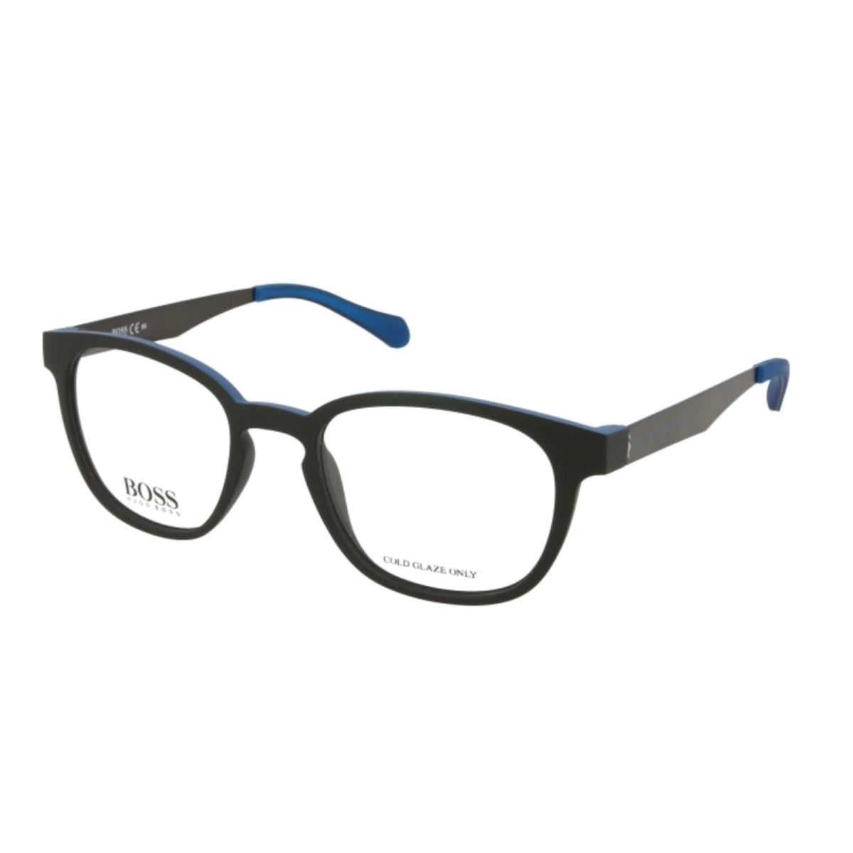 Hugo Boss Eyeglasses Boss 0871 0N2 50-20 145 Matte Black Blue Round Frames