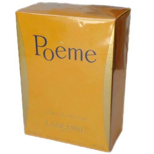 Poeme Lancome L`eau De Parfum 3.4oz Spray Bottle Perfume Box