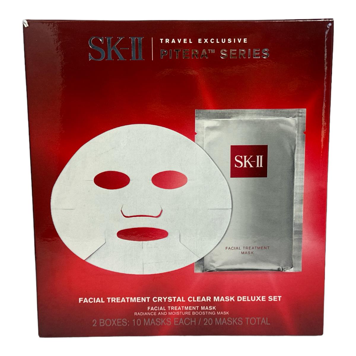 Sk-ii Travel Exclusive Facial Treatment Crystal Clear Mask Deluxe Set 20 Masks