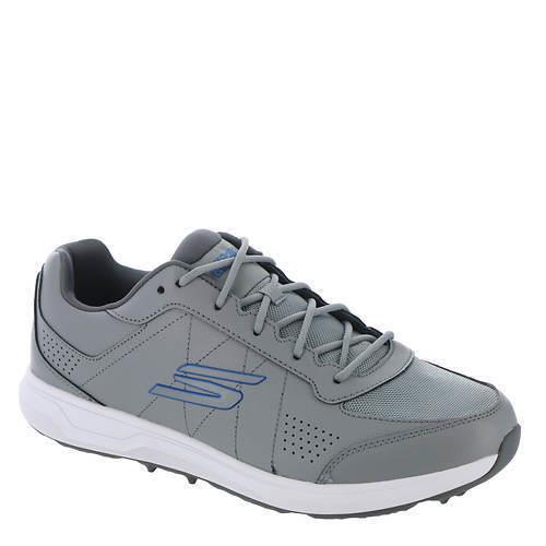 Mens Skechers Performance GO Golf Prime Grey Blue Leather Shoes