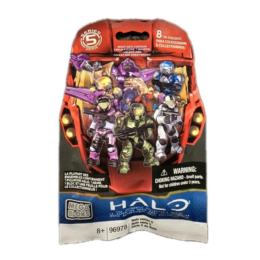 Halo Series 5 Mega Bloks Blind Pink Unsc Sartan Air Assault Ultra Rare