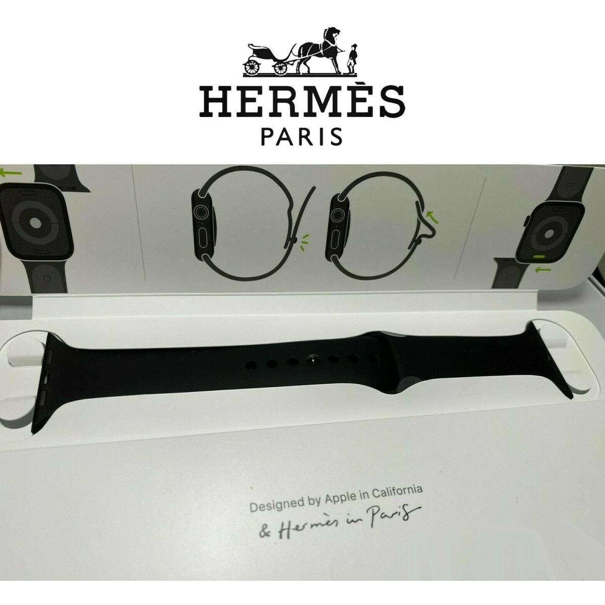 Hermes Apple Watch 44mm Black Sport Band Only Rare