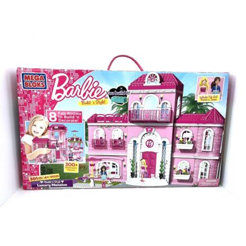 Barbie Mega Bloks Build N Style Mansion Dream House Barbie Theresa Included