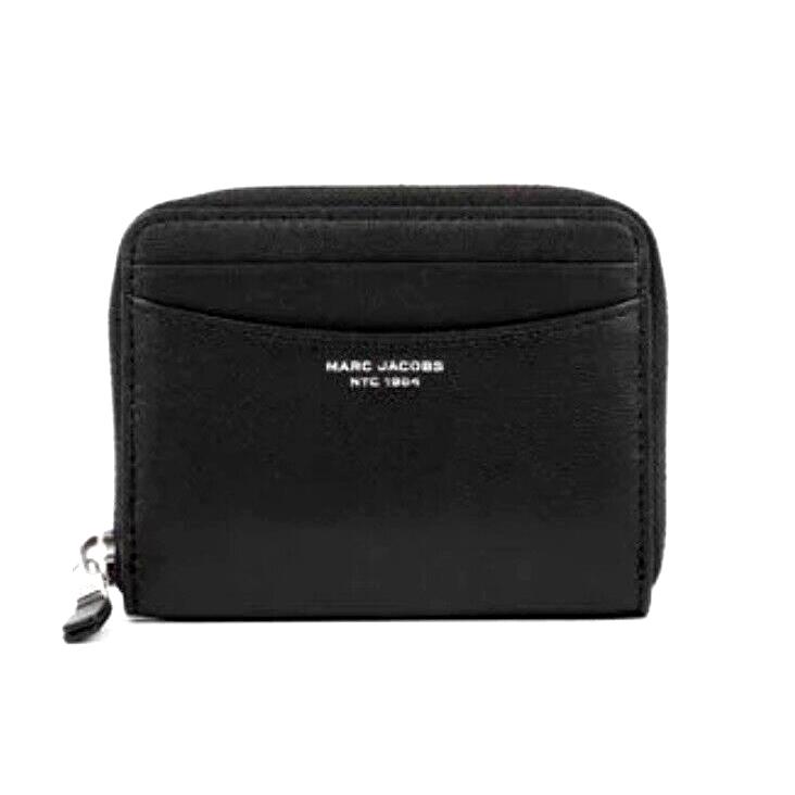 Marc Jacobs Slim Zip Around Wallet Leather Black with Dust Bag