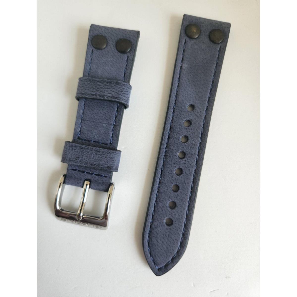Oem Glycine F104 20mm Blue Leather Strap Band Bracelet For Model GL0130 Etc