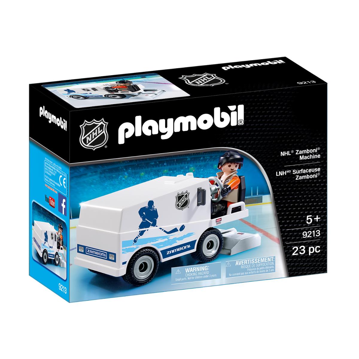 Playmobil Nhl Zamboni Machine 9213 23 PC Toy Building Set Hockey Vehicle