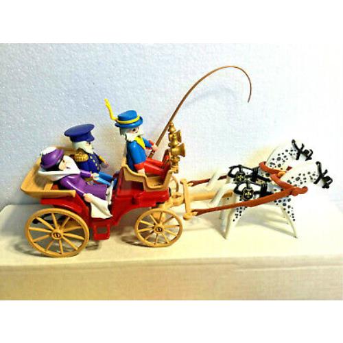Playmobil Horse Drawn Carraige with 3 Figires Victorian Doll House
