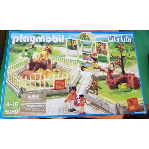 Playmobil City Life Zoo Playset. 5969. Rare 91 Pieces rc1