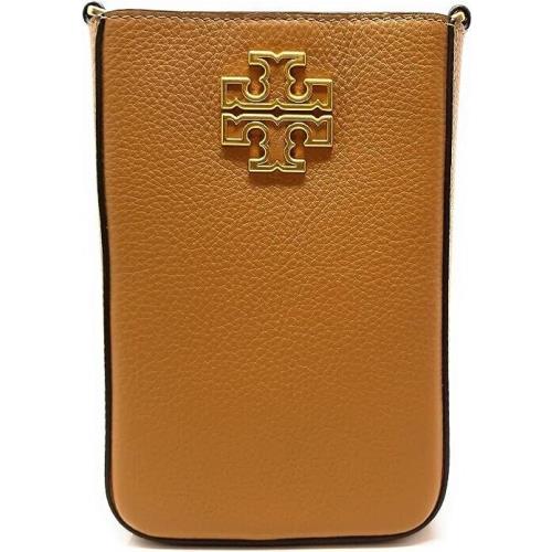 L K Tory Burch Britten Pebble Leather Phone Crossbody Bag Tiramisu/gift