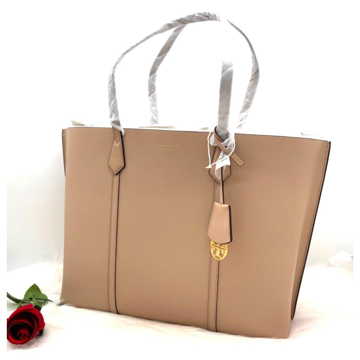 Tory Burch Perry Triple Compartment Leather Tote Shopper Bag