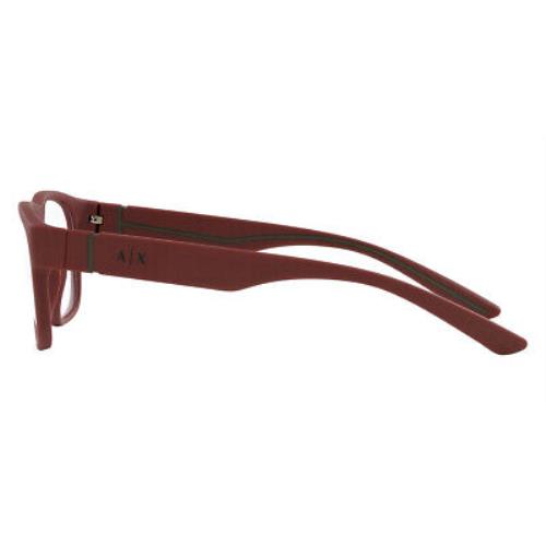 Armani Exchange eyeglasses  - Matte Red Frame, Demo Lens