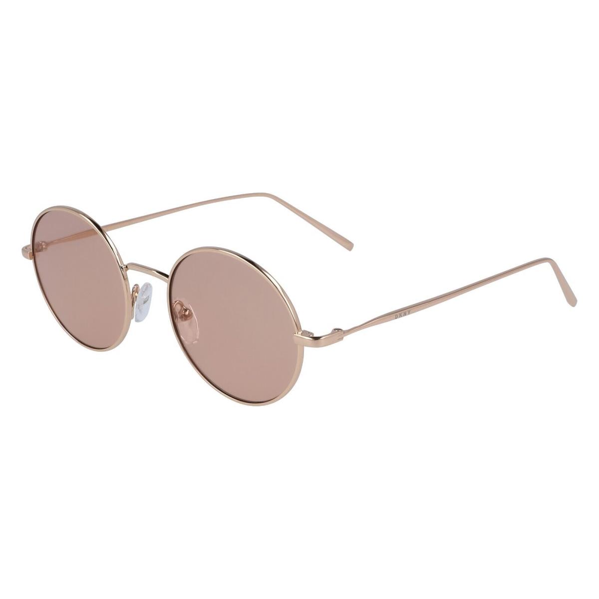 Dkny DK105S 770 Sunglasses in Rose Gold Dkny Women`s Round Sunglasses 47-19-135