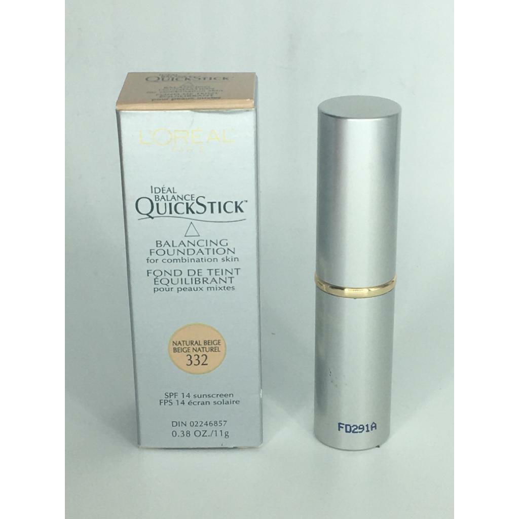 L`oreal Ideal Balance Quickstick Balancing Spf 14 Foundation Natural Beige 332