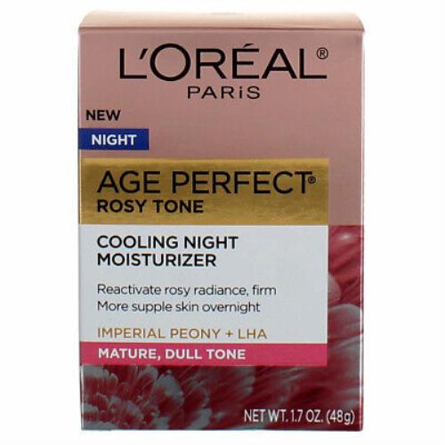 2 Pack L`oreal Paris Age Perfect Cooling Night Moisturizer 1.7 oz