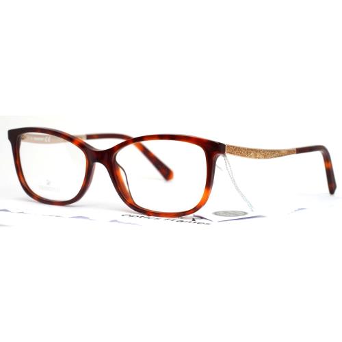 Swarovski SK5412 052 Dark Havana Womens Rectangle Eyeglasses 54-15-140 B:37