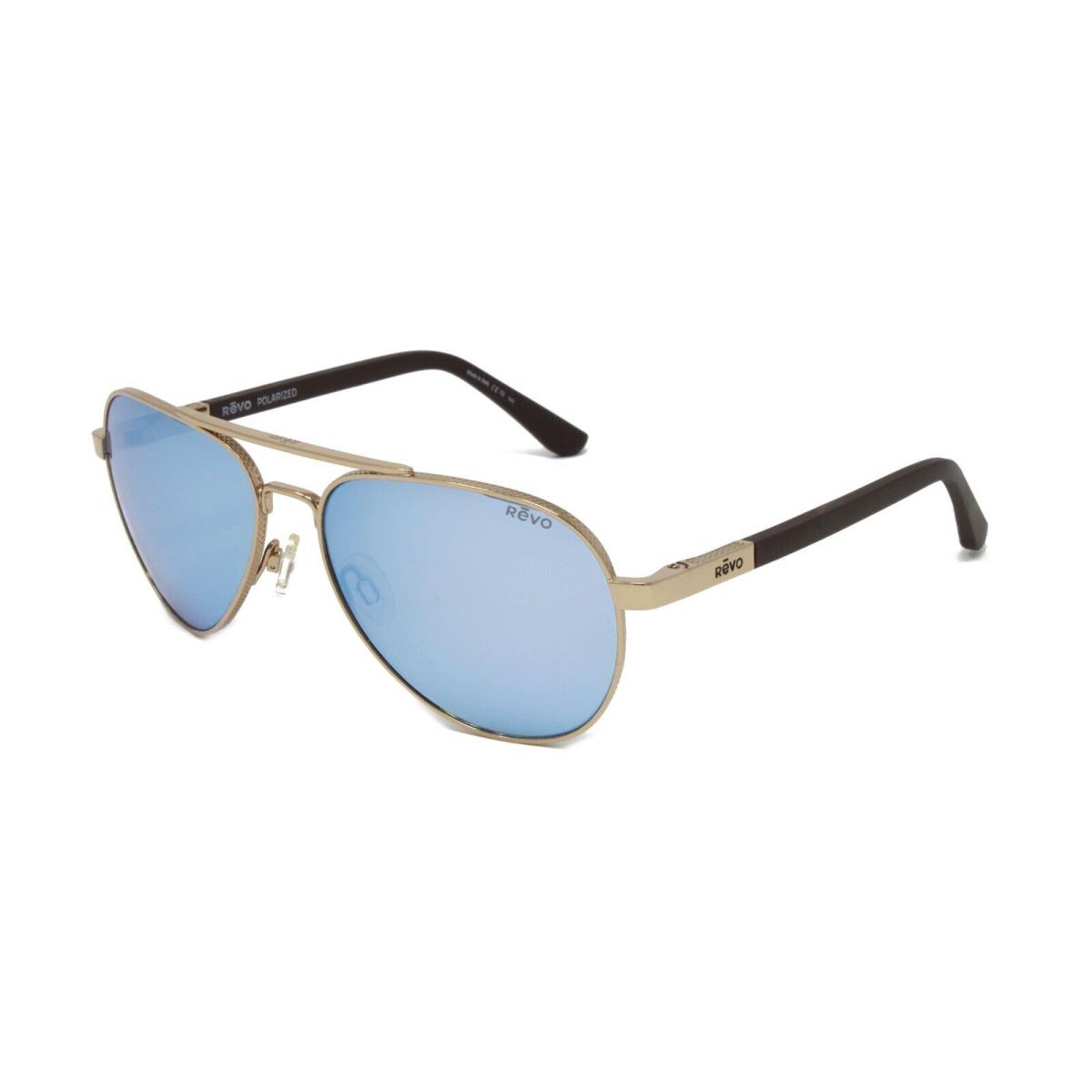Revo Sunglasses Raconteur RE1011 04BL Gold Blue Water Polarized 58mm