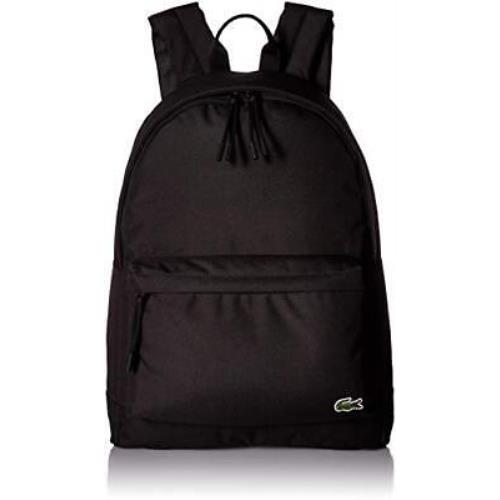 Lacoste Solid Canvas Mens Backpacks Size OS Color: Black