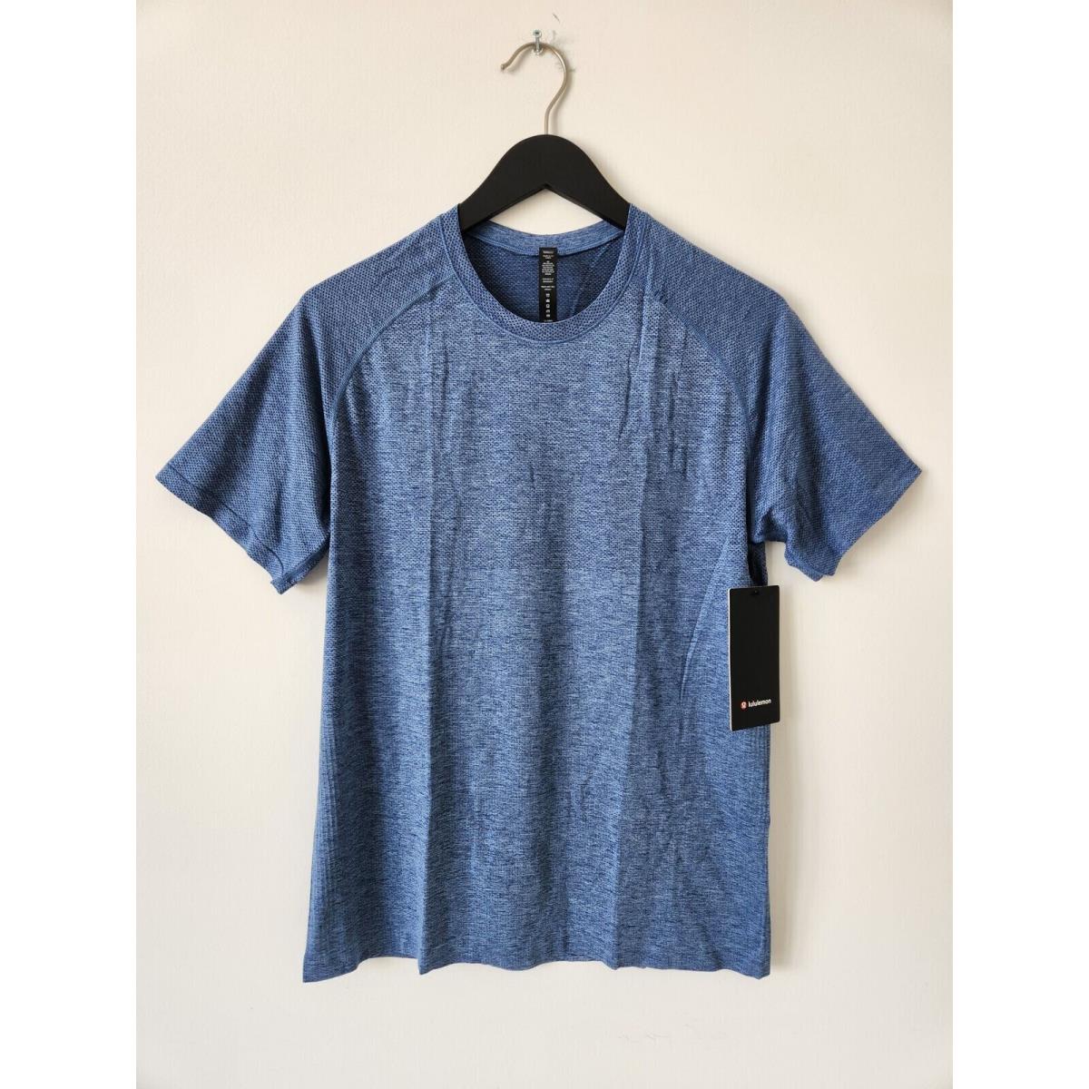 Men`s Lululemon Metal Vent Tech Short Sleeve Shirt 2.0 Mdsw/temp Blue Sz M