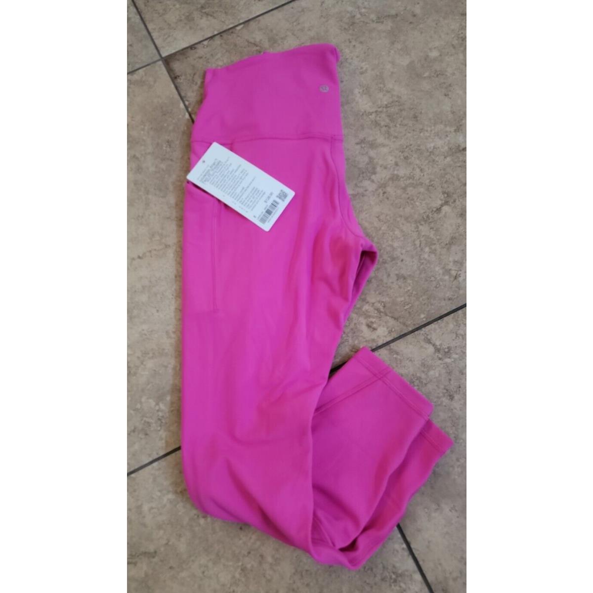 Women`s Lululemon Align with Pockets Pant 25 12 Sonic Pink Sncp Training Yoga