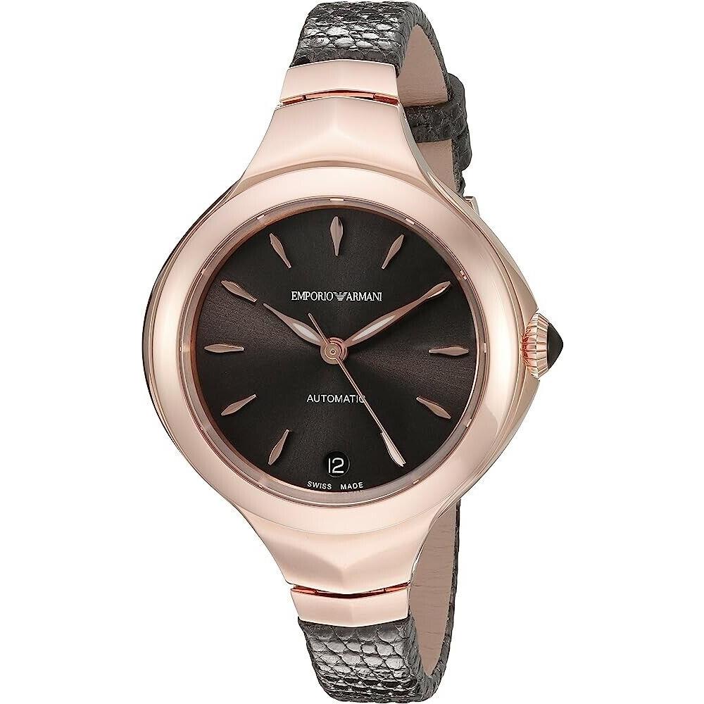 Emporio Armani Rose Gold Women`s Lizard Strap Ladies Watch - ARS8203