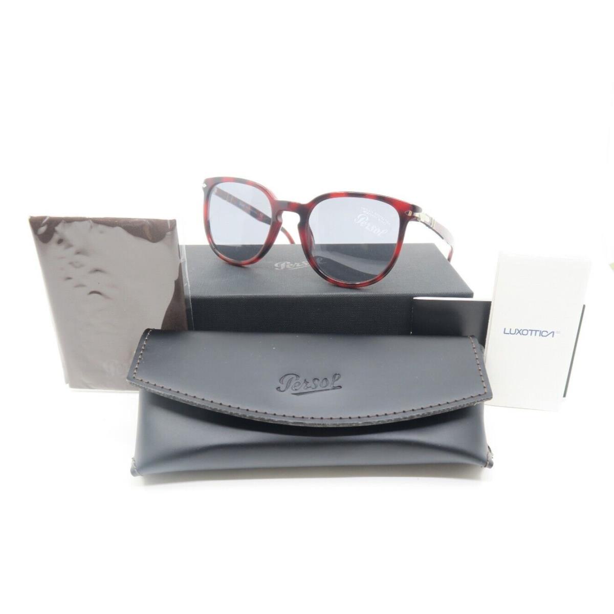 Persol 3226-S 1100/R5 51mm Red Tortoise-gray Tempered Glass Sunglasses