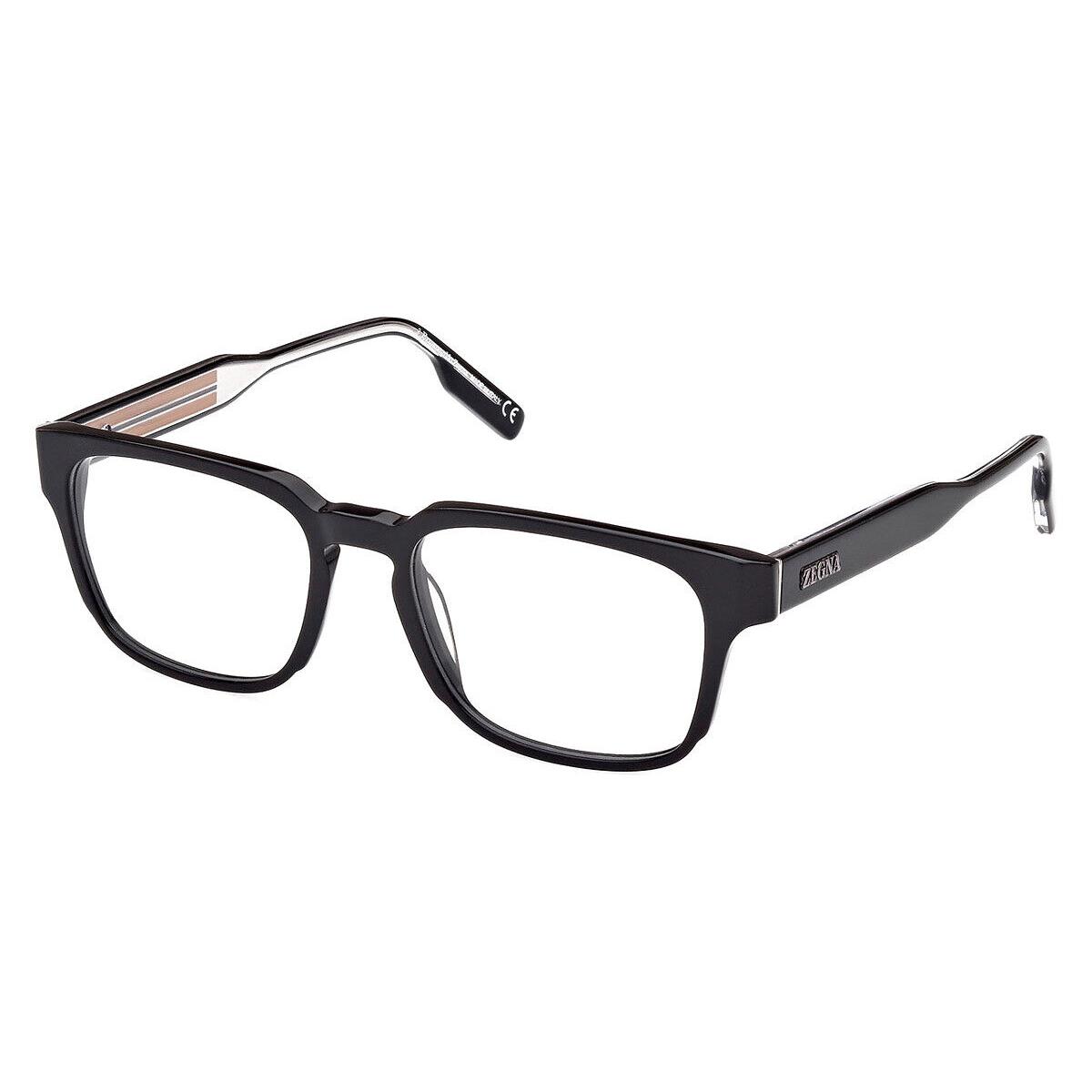 Ermenegildo Zegna EZ5262-F Eyeglasses Shiny Black/road 232 Core Insertion 54mm