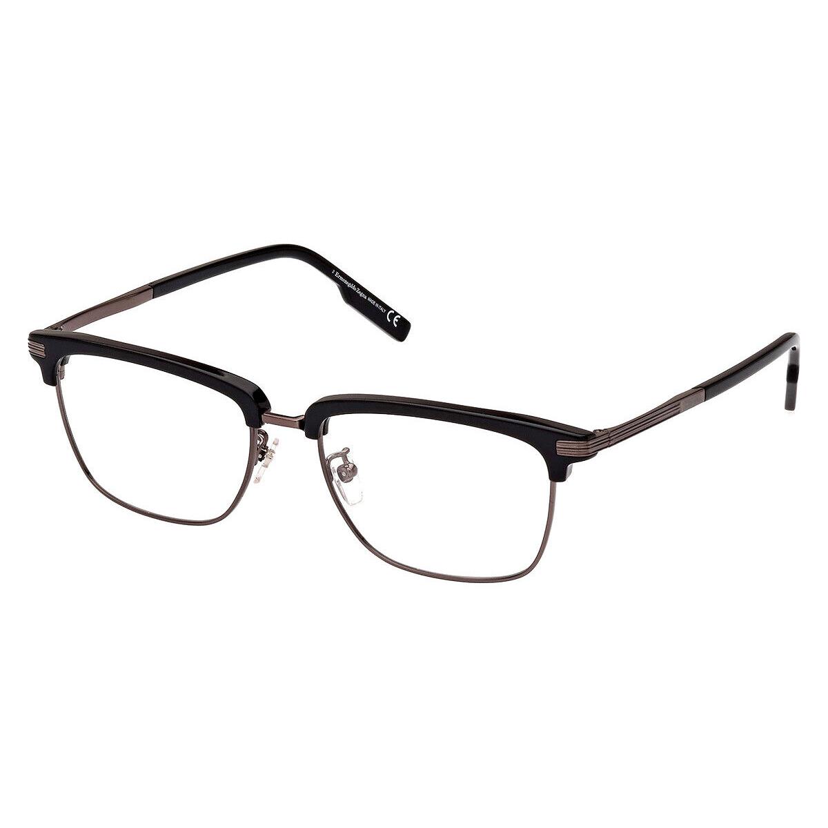 Ermenegildo Zegna EZ5259-H Eyeglasses Shiny Gunmetal/shiny Black 55mm