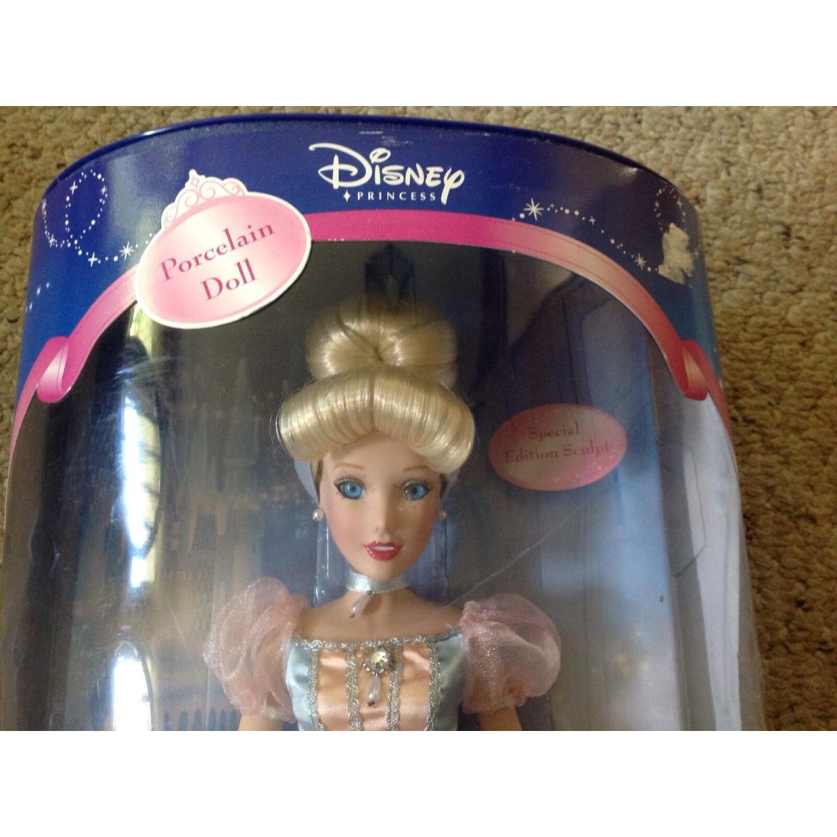 Disney Cinderella Brass Key Porcelain Keepsake Doll. Box Shows Wear. 14