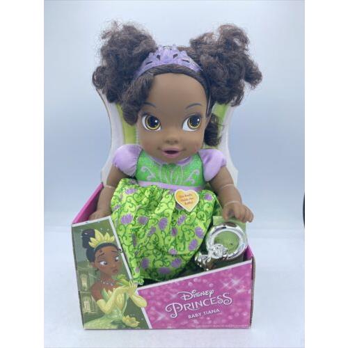 Disney Princess Deluxe Baby Tiana Doll with Frog Rattle Tiara Jakks 2016