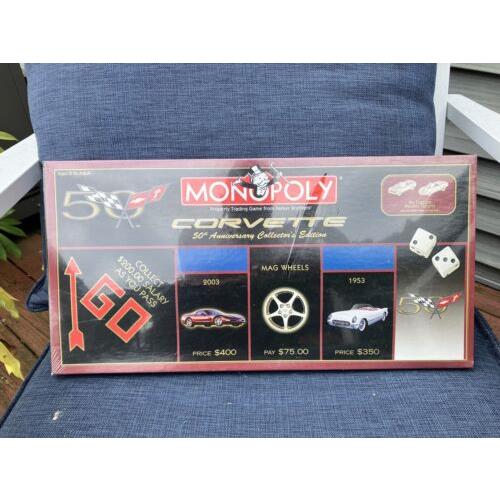 Monopoly Board Game Corvette 50th Anniversary Collector`s Edition